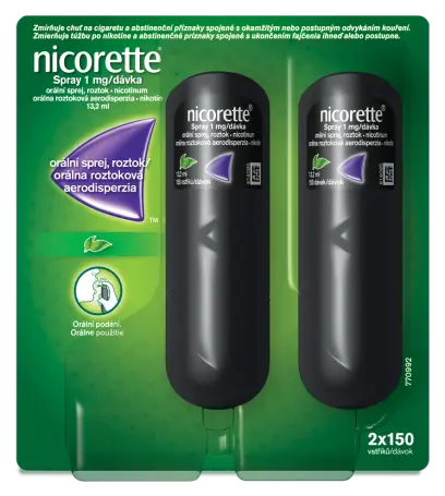 Nicorette® Spray 1mg/dávka, orální sprej 2 x 13,2 ml