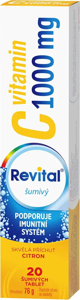 Revital C vitamin 1000 mg Citron 20 šumivých tablet