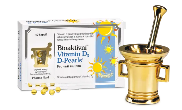 PharmaNord Bioaktivní Vitamín D3 D Pearls 40 kapslí