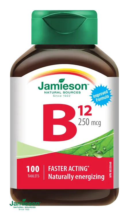 Jamieson Vitamín B12 kyanokobalamín 250mcg 100 tablet