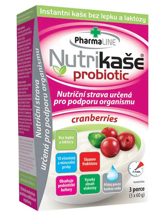 Nutrikaše probiotic cranberries 3x60 g