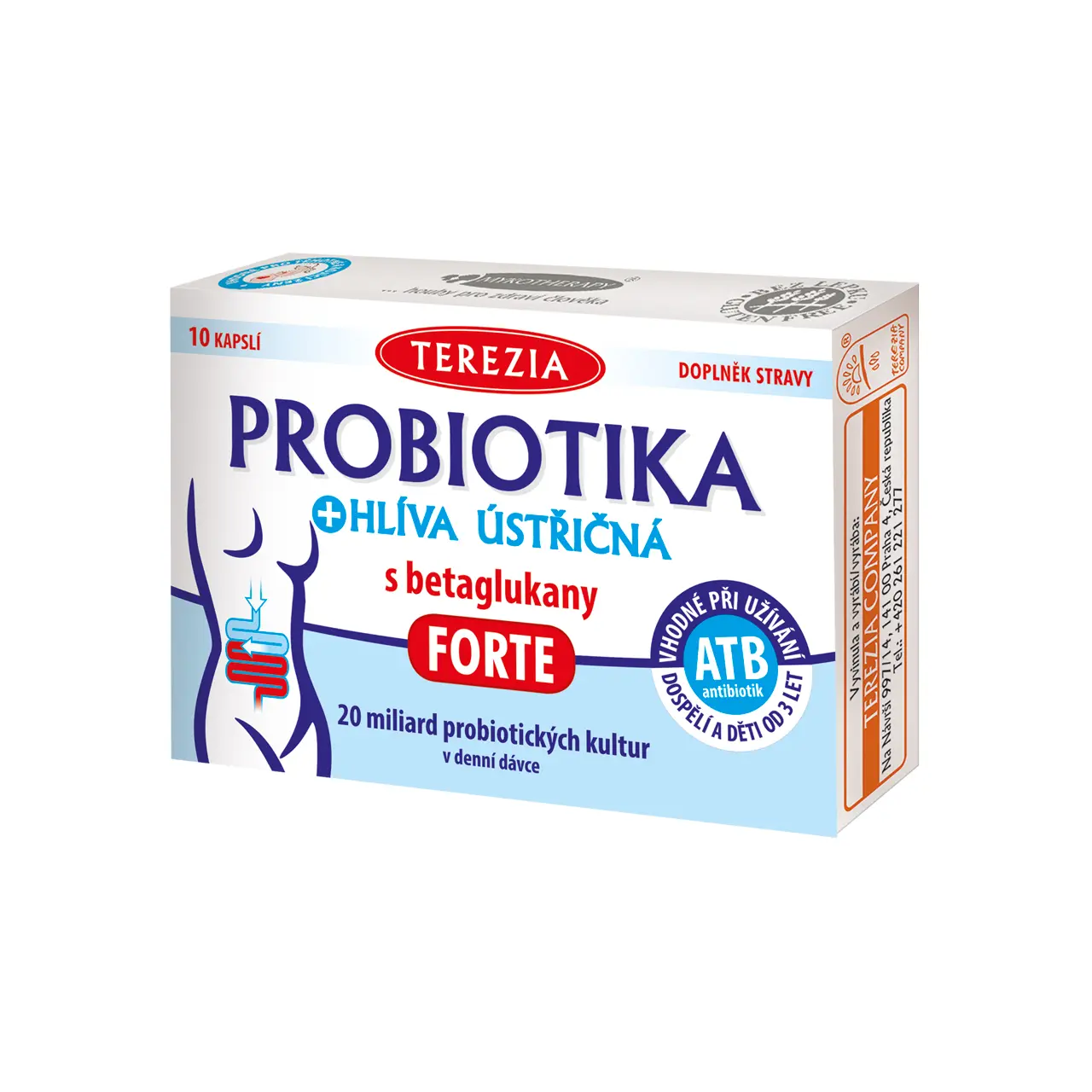 TEREZIA PROBIOTIKA + hlíva ústřičná s betaglukany FORTE cps.10