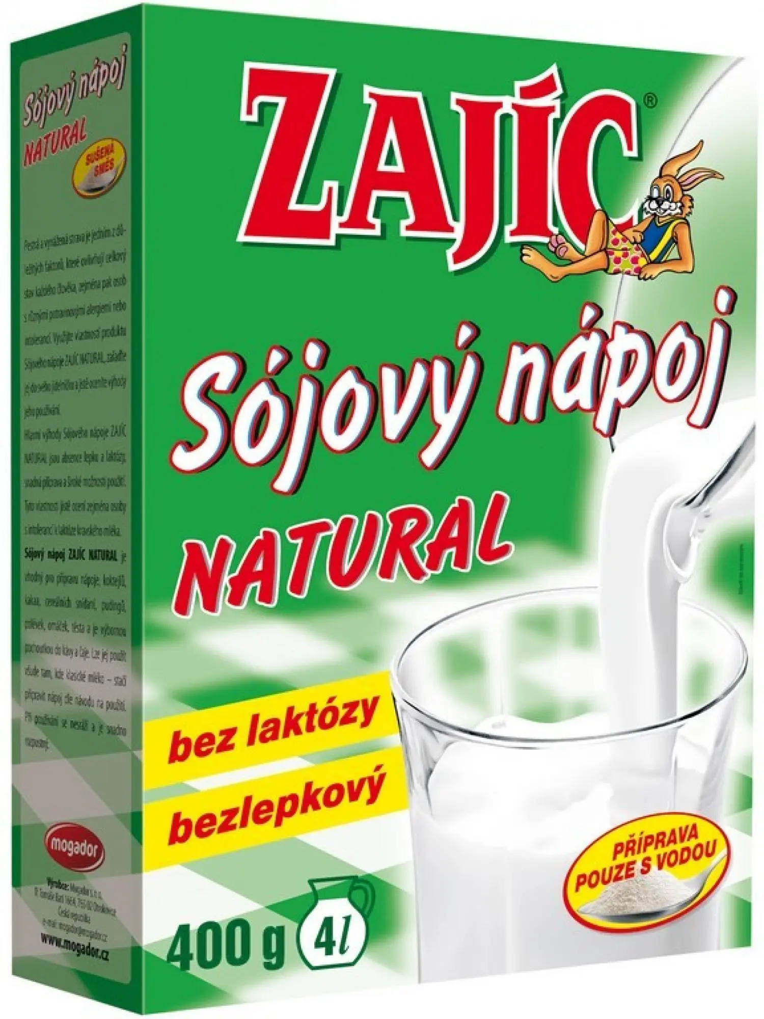 Zajíc sójový nápoj natural 400 g