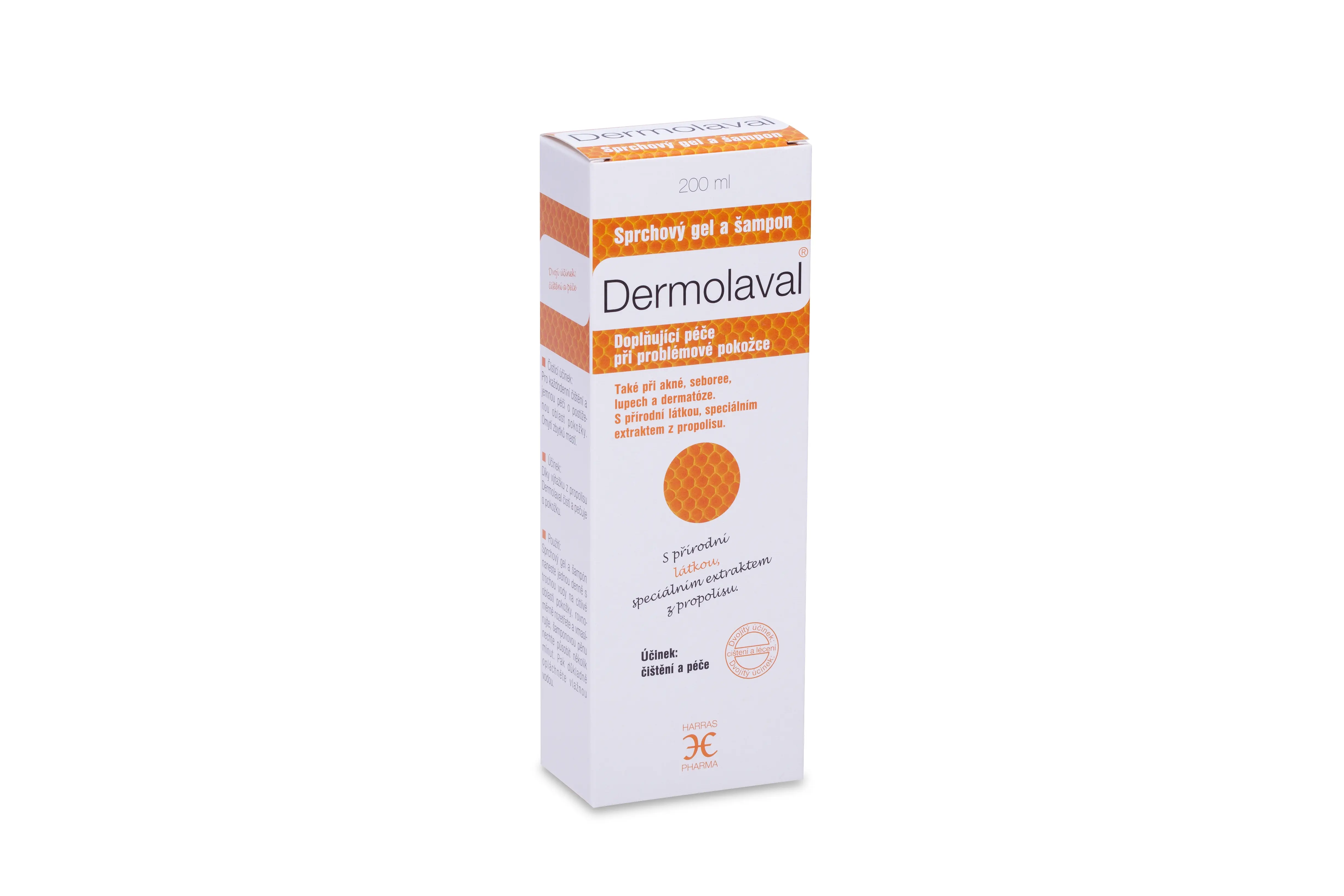 Inamed Dermolaval Sprchový gel a šampon pH 5,5 Medová péče 200 ml