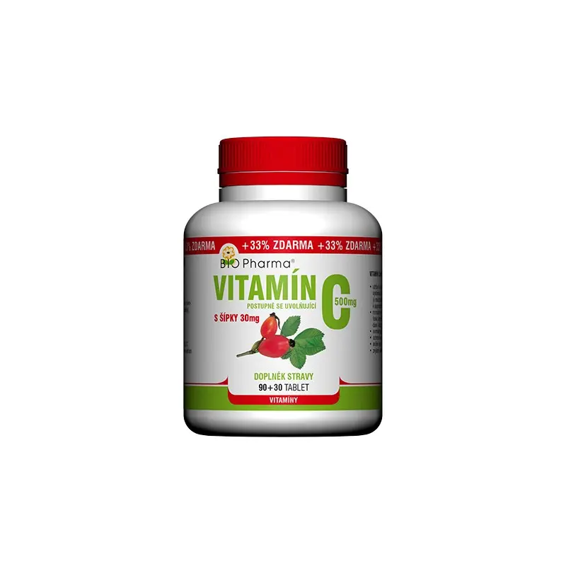 Bio Pharma Vitamín C 500mg s šípky 120 tablet