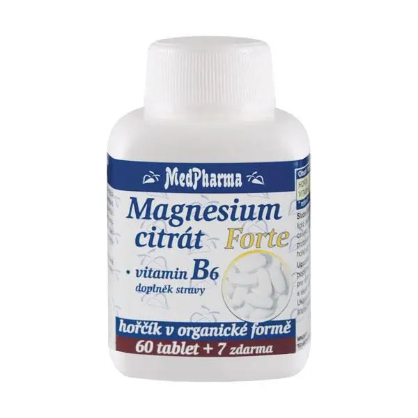 MedPharma Magnesium citrát Forte B6 67 tablet