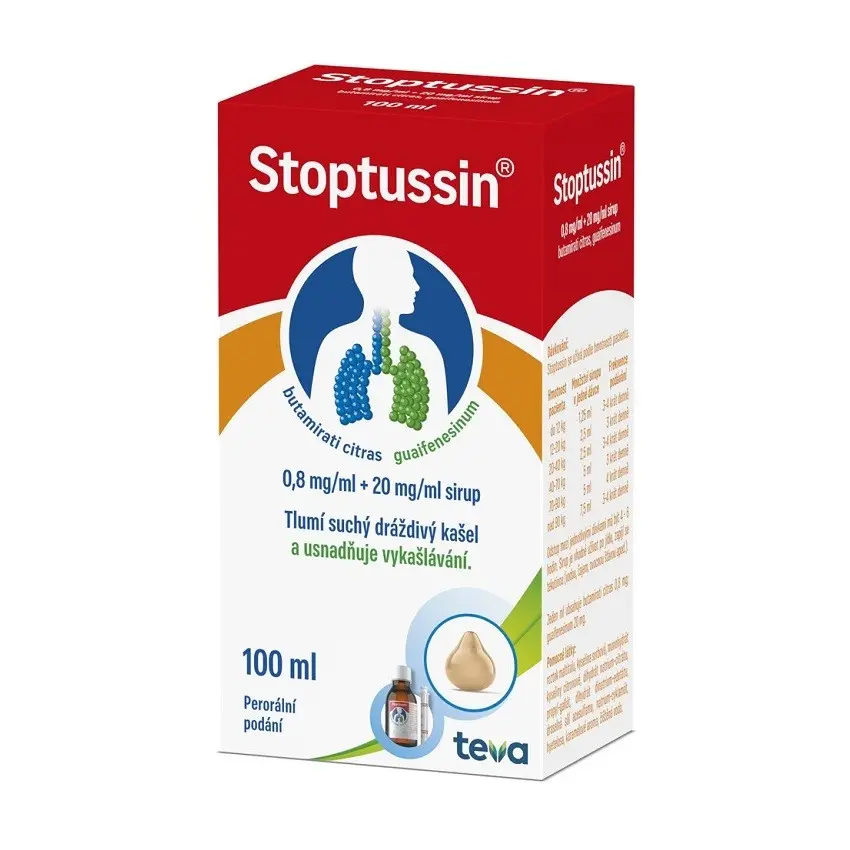 Stoptussin sirup por.sir. 1 x 100 ml + pip.