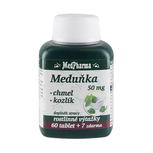 MedPharma Meduňka + Chmel + Kozlík 67 tablet