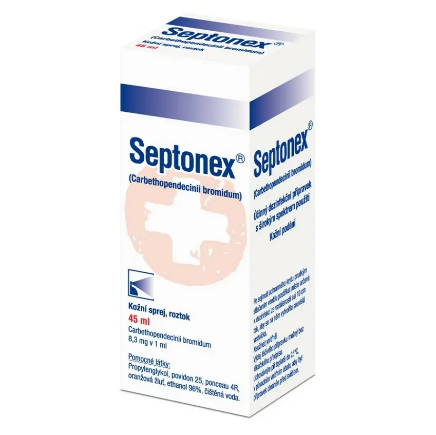 Septonex 8,33 mg/ml drm.spr.sol. 1 x 45 ml