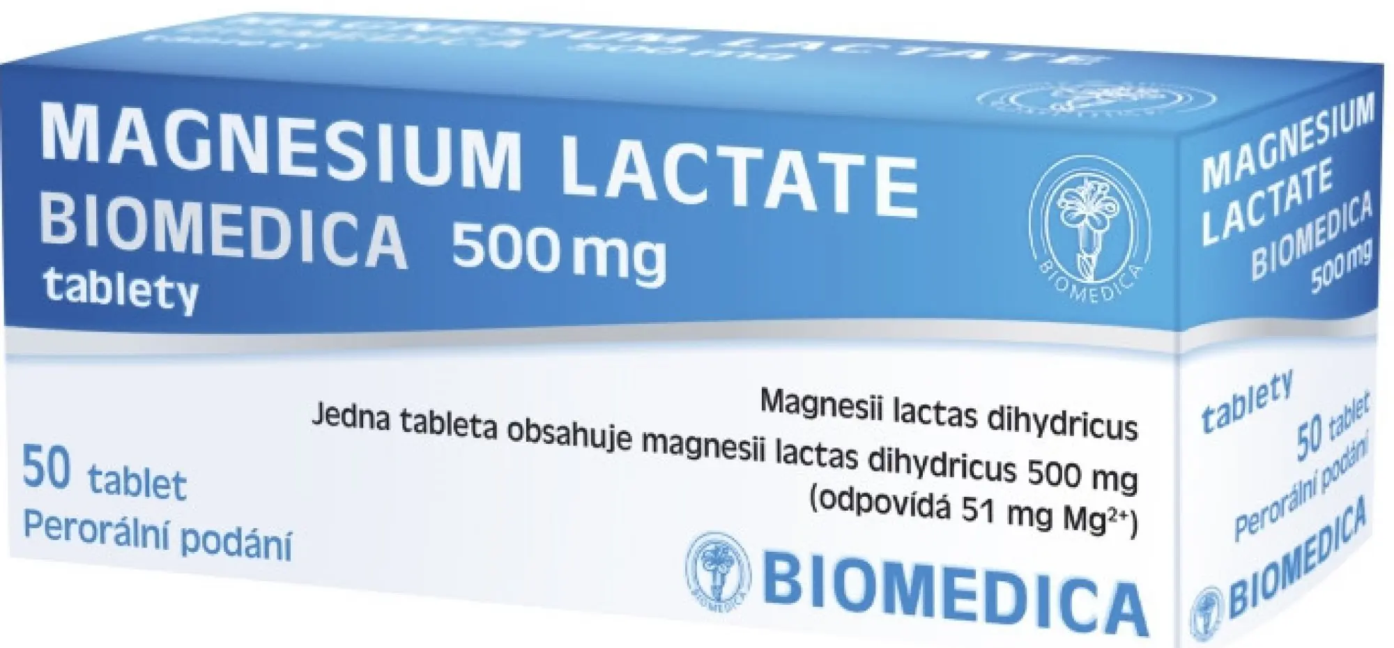 Magnesium Lactate Biomedica 500 mg tablety por.tbl.nob. 50 x 500 mg