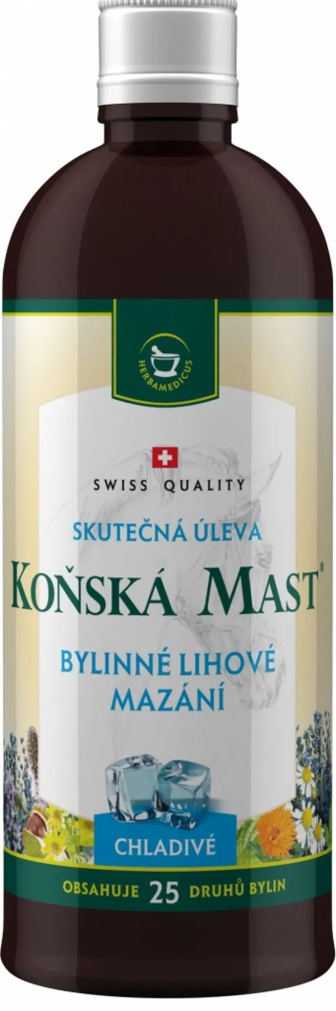 Herbamedicus koňská mast bylinné lihové mazání chladivé 400 ml