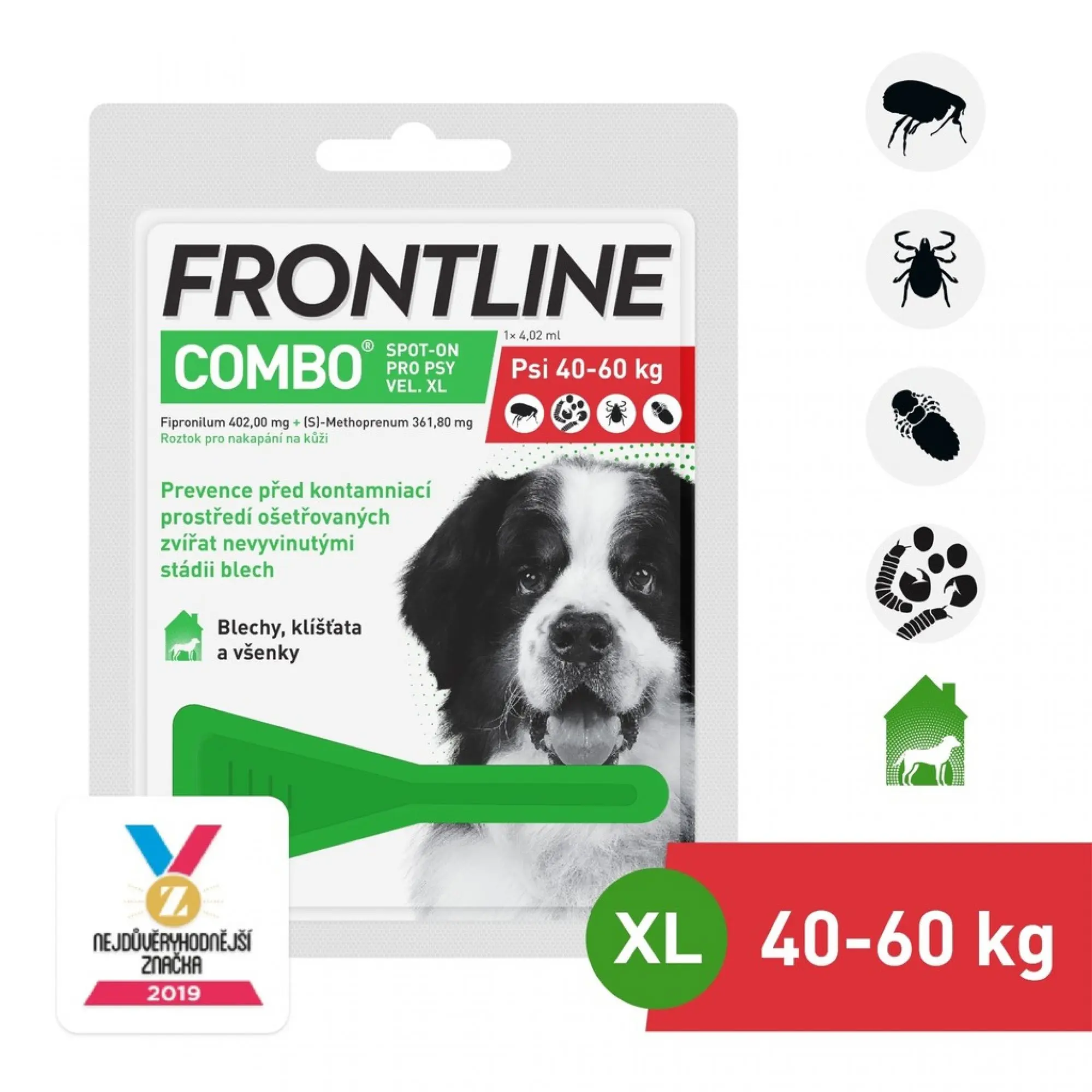 Frontline Combo Spot-on pro psy XL 40-60 kg 1 x 4,02 ml