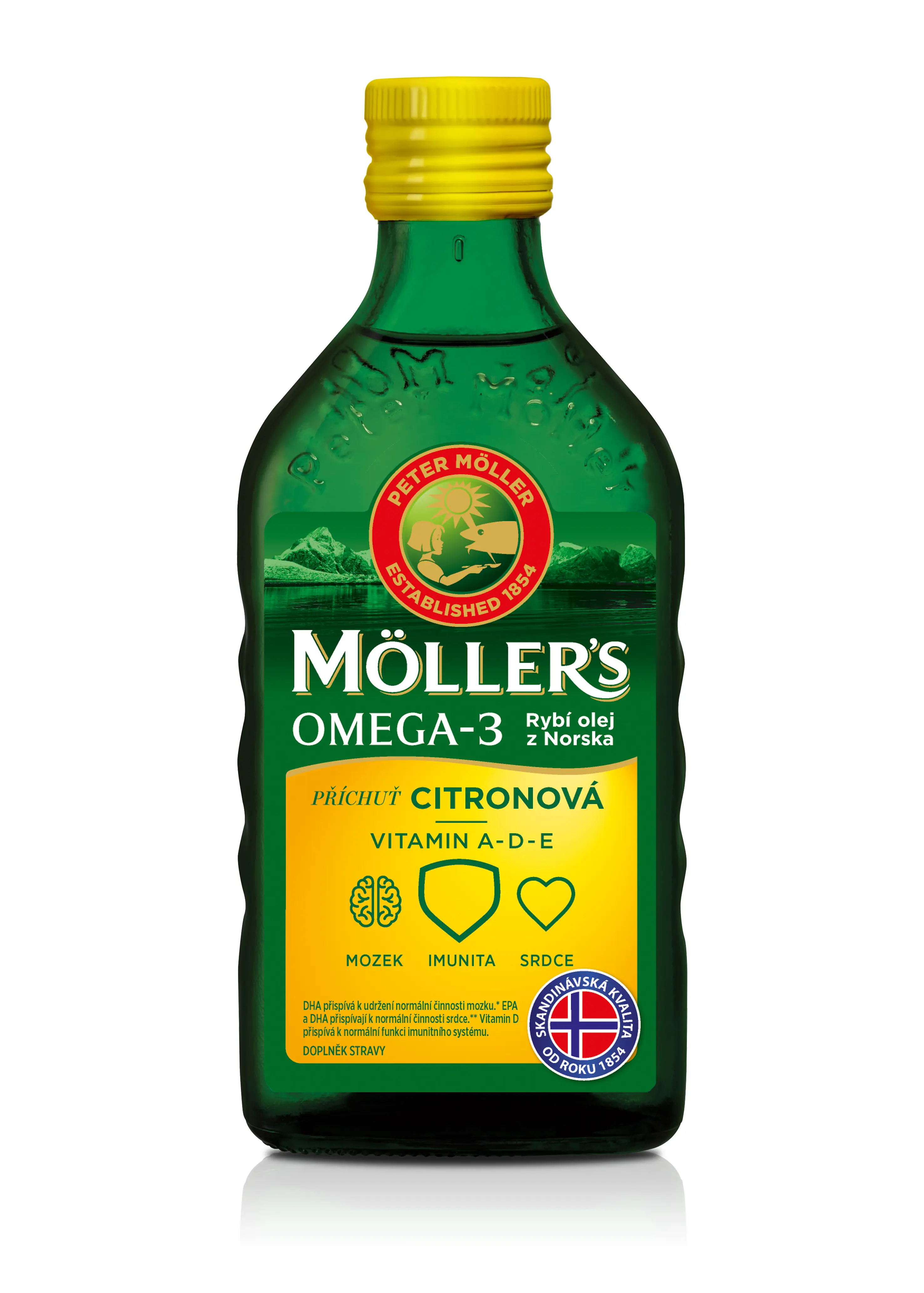 Möller\'s Omega 3 olej citronová příchuť 250 ml