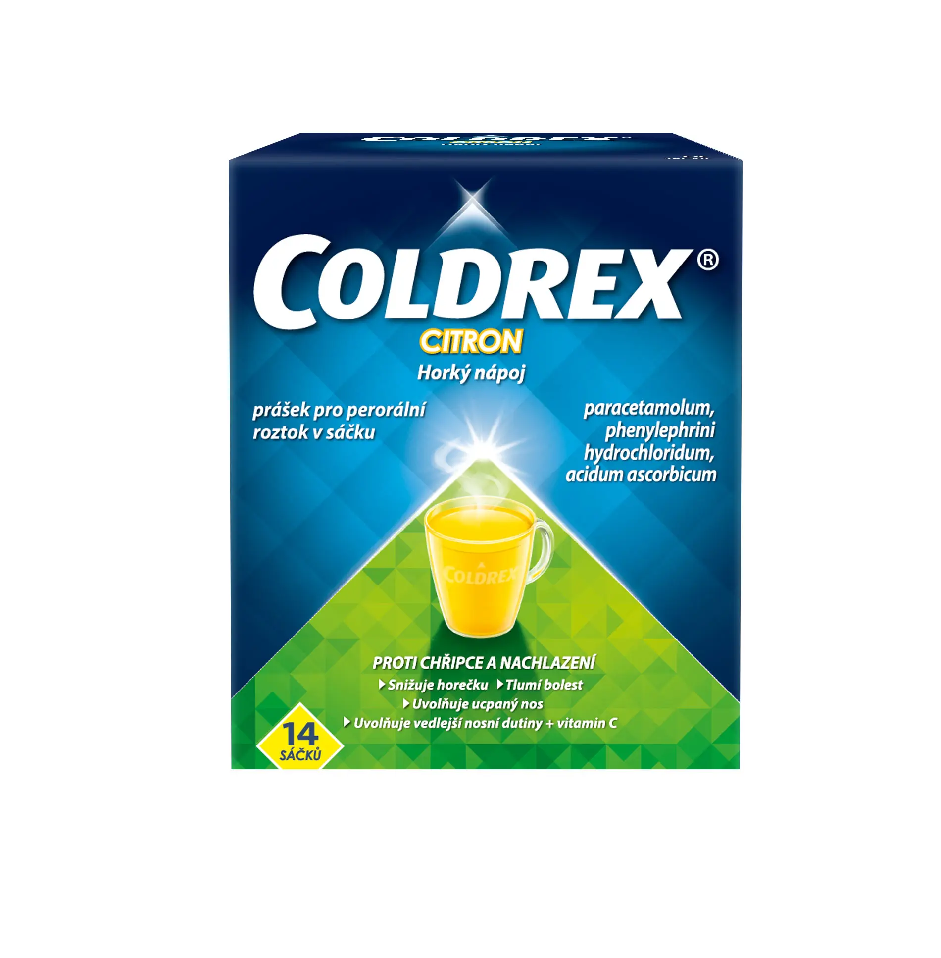 Coldrex Horký nápoj Citron por.plv.sol.scc.14 ks