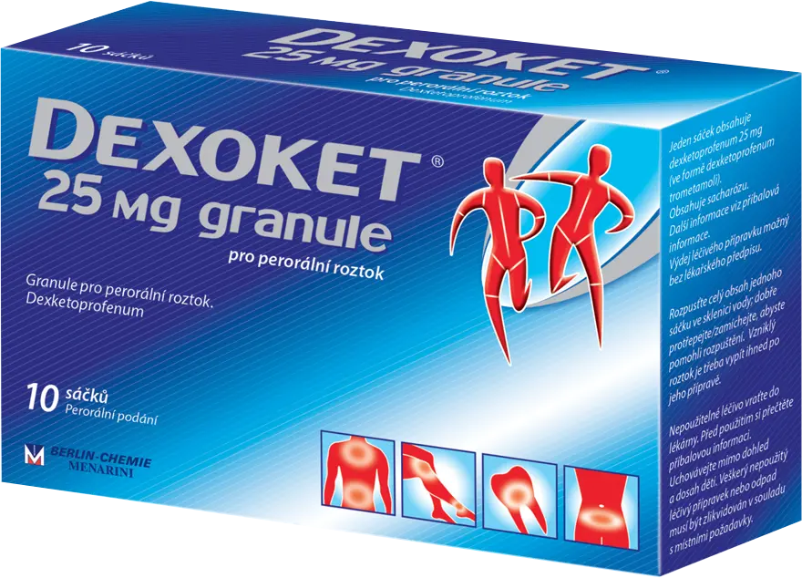 Dexoket 25 mg granule pro perorálni roztok 25 mg por.gra.sol.10