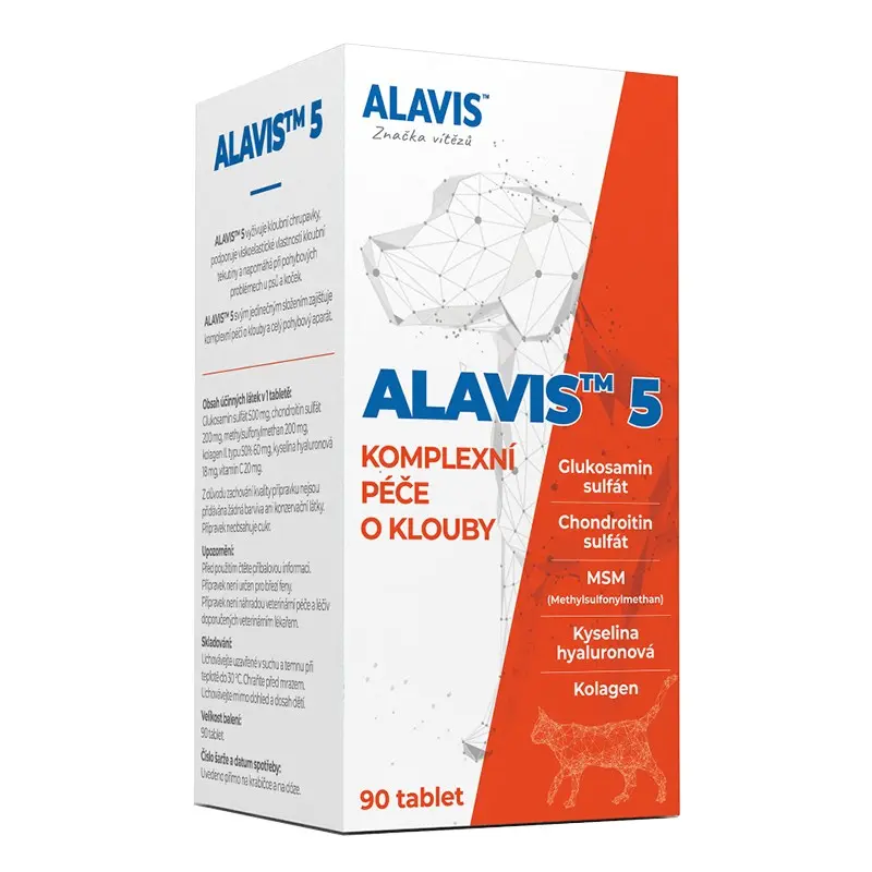Alavis 5 Kloubní přípravek pro psy a kočky 90 tablet