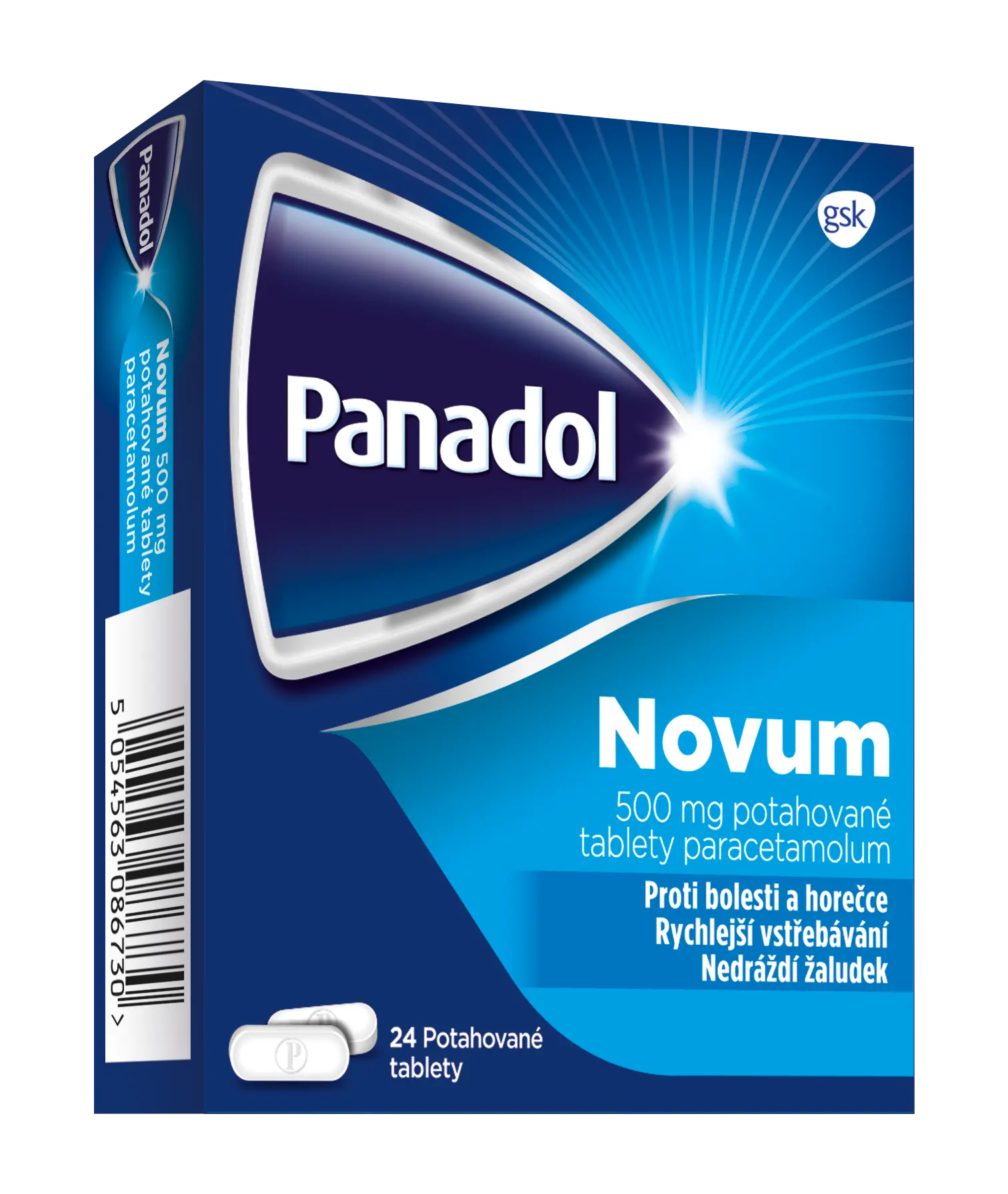 Panadol Novum 500 mg por.tbl.flm. 24 x 500 mg