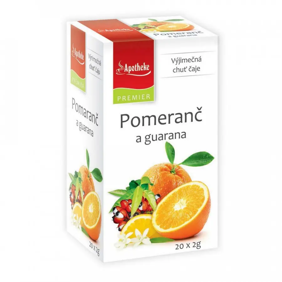 Apotheke Pomeranč a guarana čaj 20 x 2 g