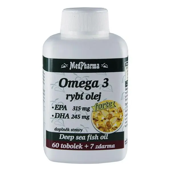 MedPharma Omega 3 rybí olej Forte 67 kapslí