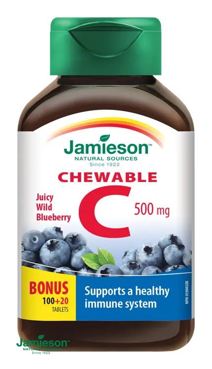 Jamieson Vitamín C 500 mg borůvka cucací 120 tablet