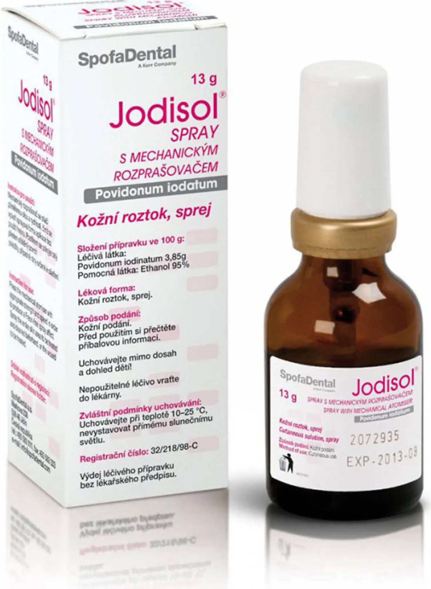 Jodisol spray s mechanickým rozprašovačem drm.spr.sol. 1 x 13 g