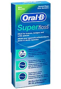 Oral-B Super Floss ortodontická zubní nit pro rovnátka 50 ks