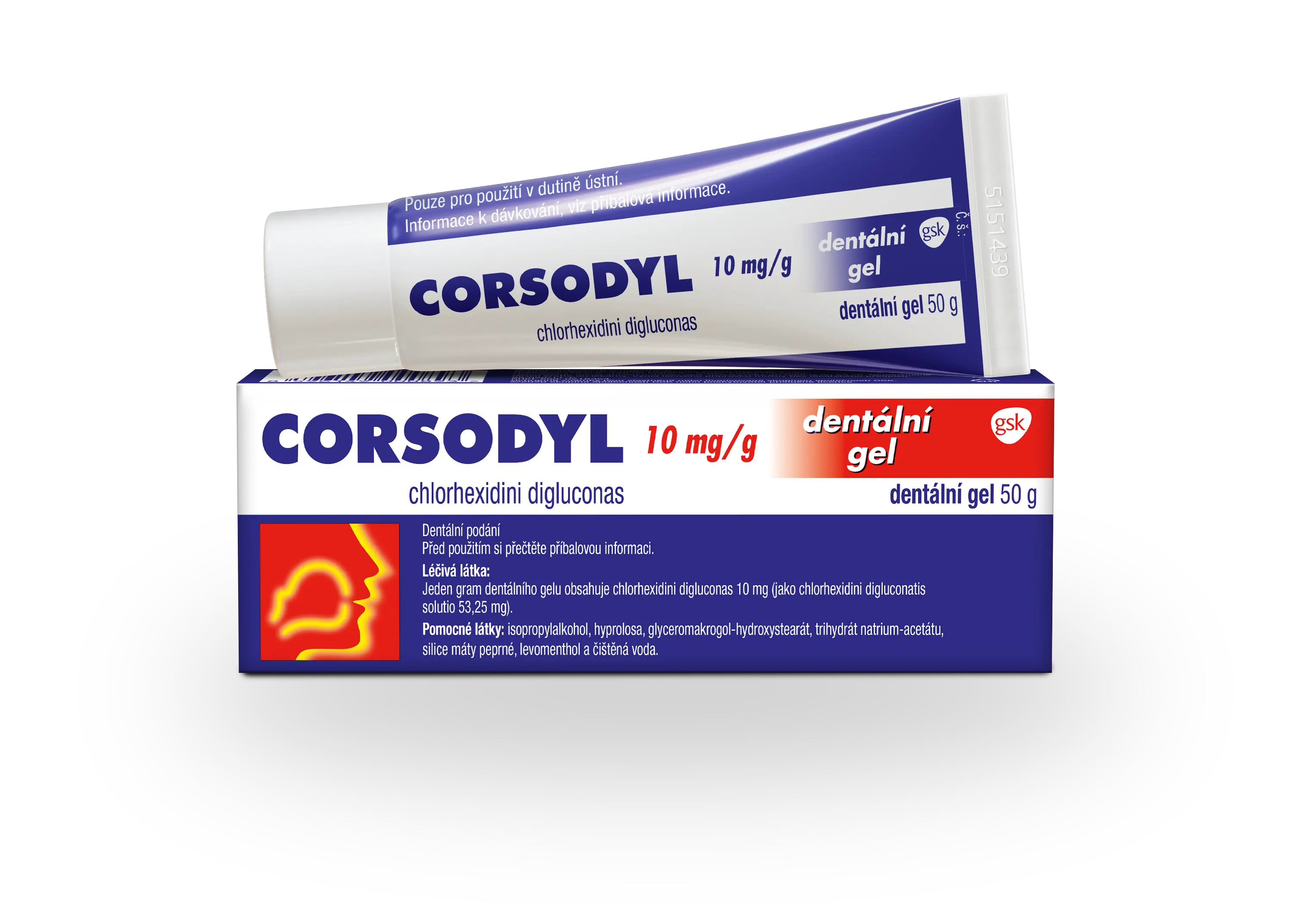 Corsodyl 1% gel stm.gel. 1 x 50 g