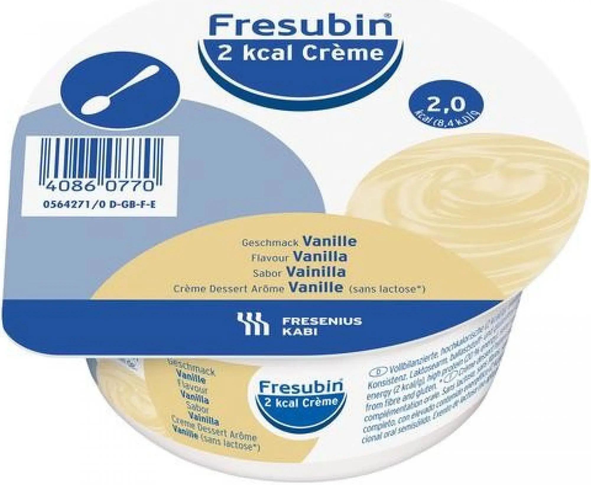 Fresubin 2 kcal Creme Vanilka por.sol. 4 x 125 g