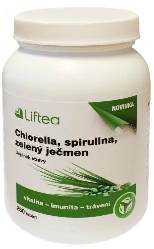 Liftea Chlorella Spirulina Zel.ječmen 25 tablet