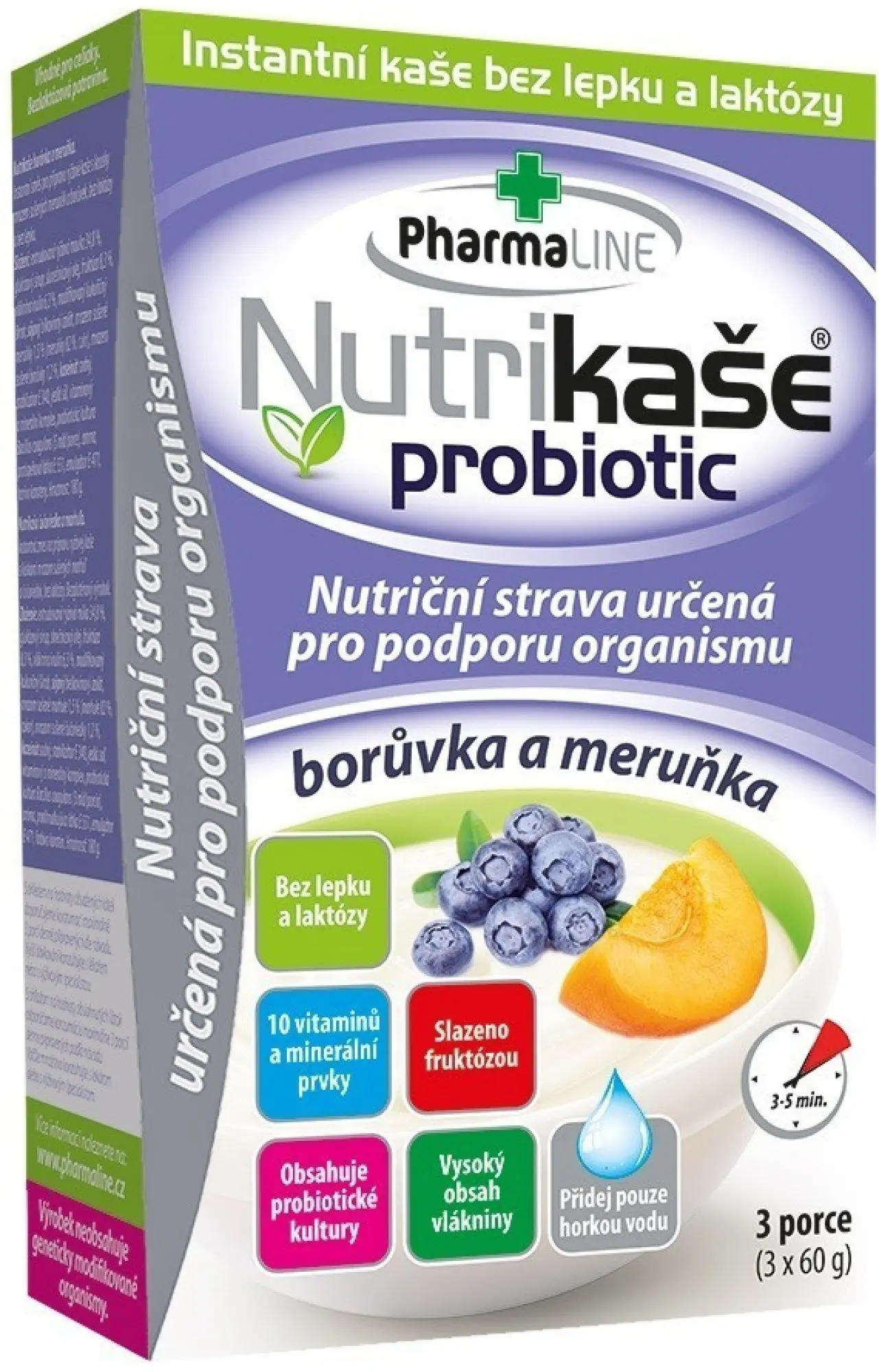 Nutrikaše probiotic meruňka a borůvka 180 g