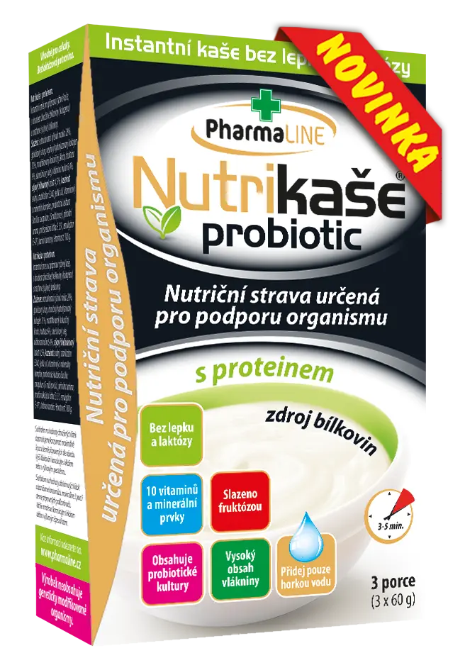 PharmaLINE Nutrikaše probiotic s proteinem 180g (3x60g)