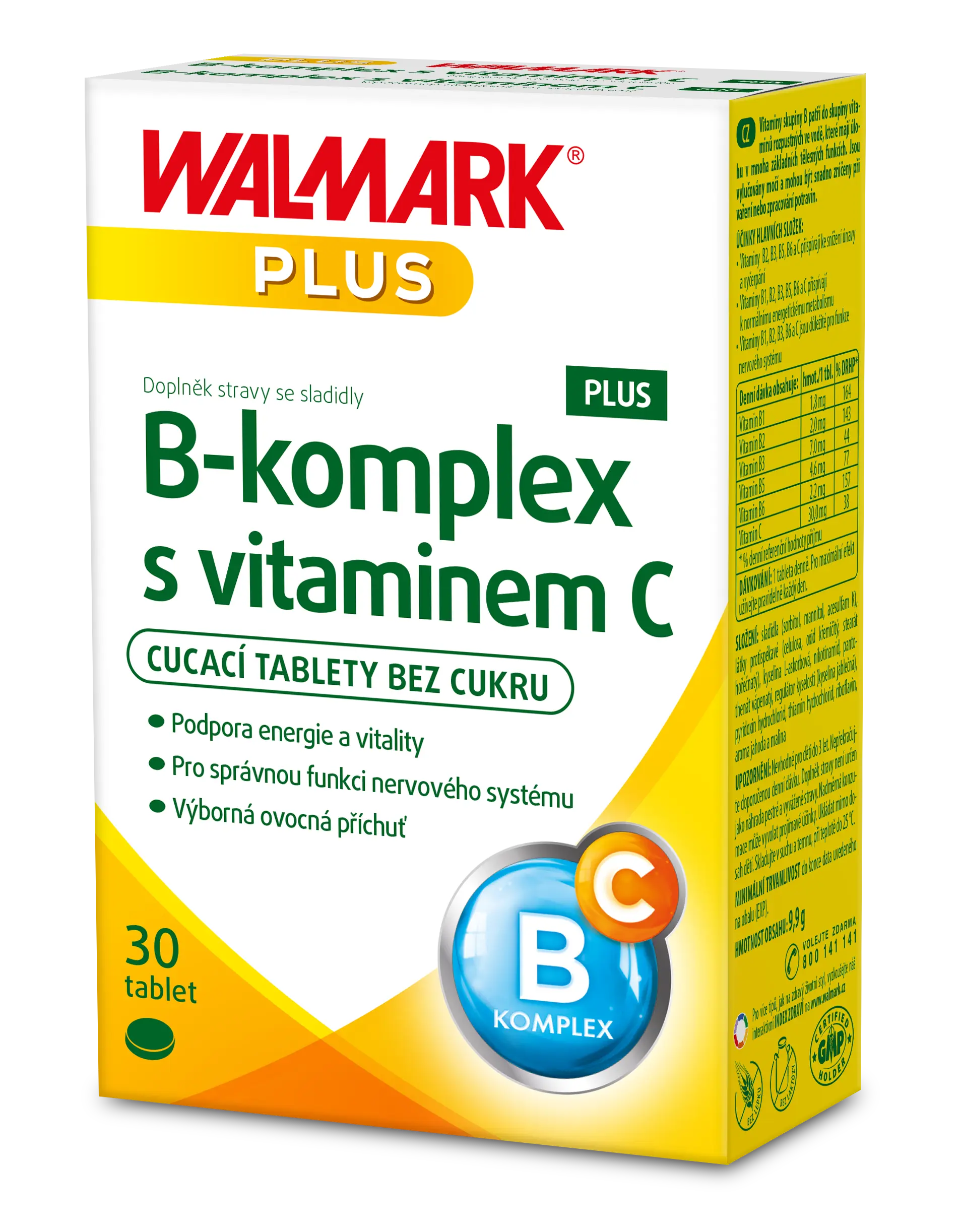 Walmark B-komplex + Vitamin C 30 tablet