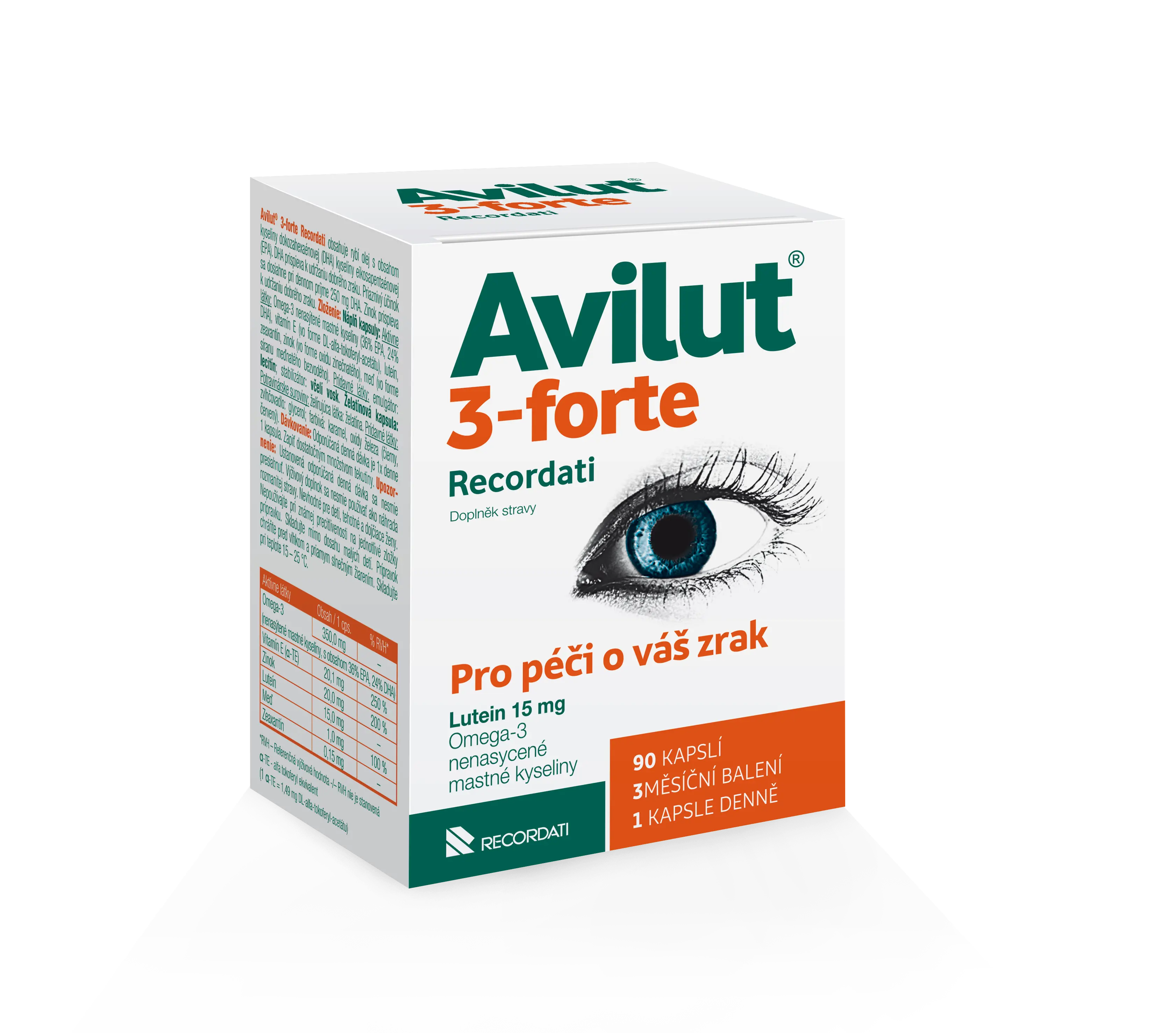 Avilut 3-forte Recordati 90 kapslí