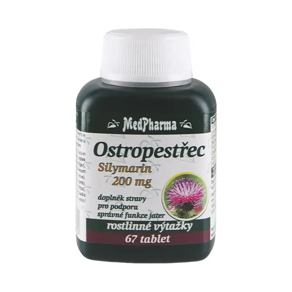 MedPharma Ostropestřec Silymarin 200 mg 67 tablet