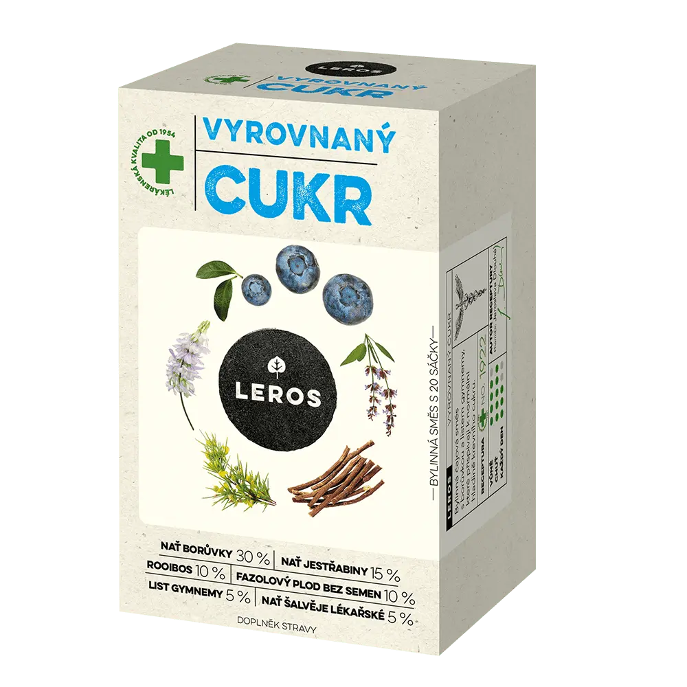 LEROS Vyrovnaný cukr 20x1g