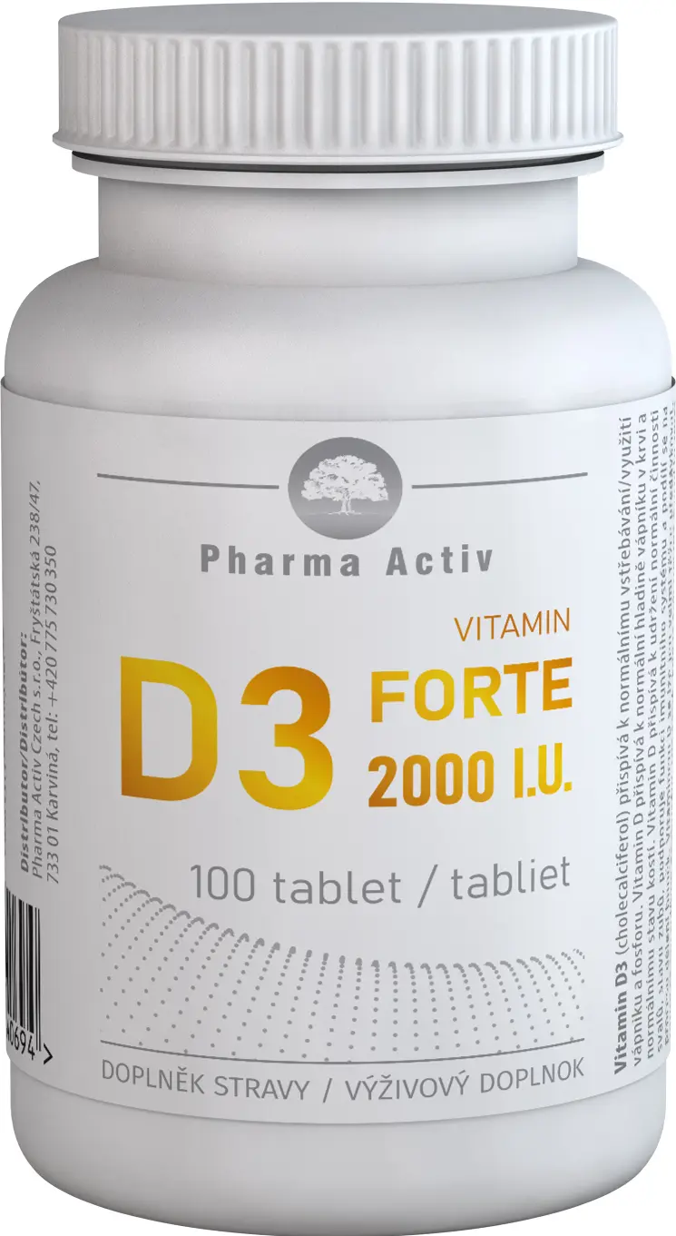 Pharma Activ Vitamin D3 FORTE 2000 I.U. 100 tablet