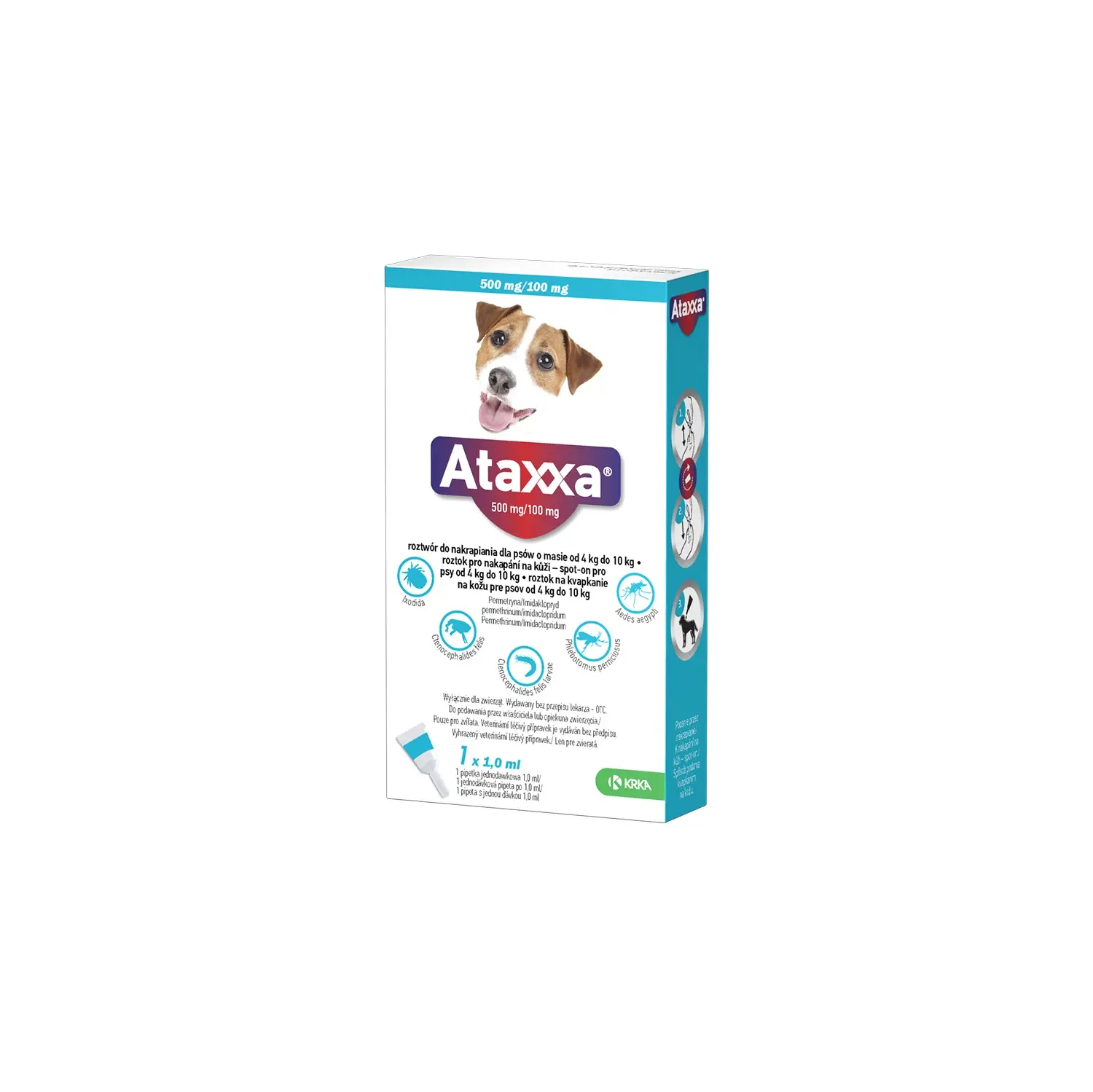 Ataxxa Spot-on pro psy 4-10 kg M 500 / 100 mg 1 x 1 ml