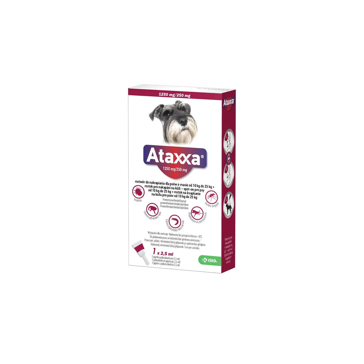 Ataxxa Spot-on pro psy 10-25 kg L 1250 / 250 mg 1 x 2,5 ml