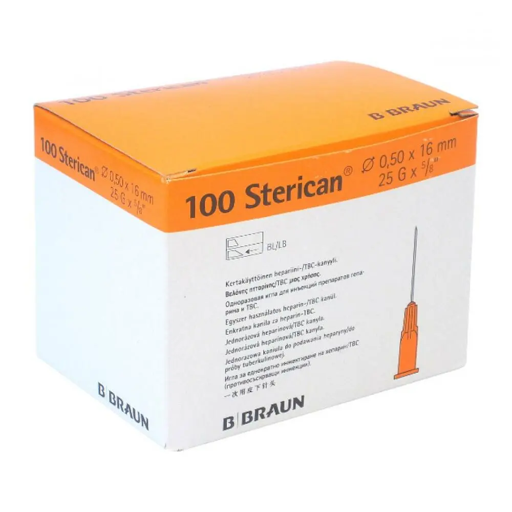 Sterican Injekční jehla 0,5 x 16 25G oranžová 100 ks