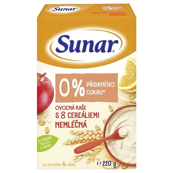 SUNAR ovocná s 8 cereáliemi 220 g