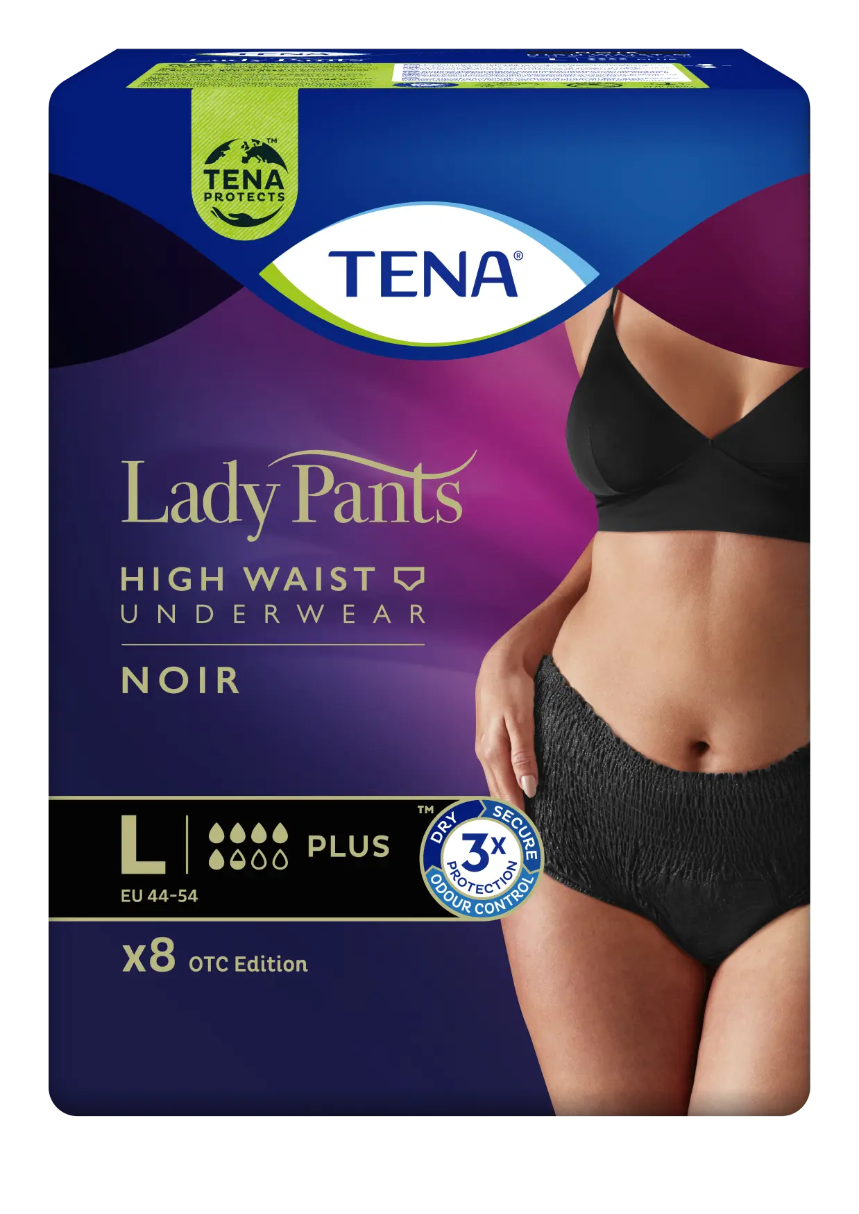 Tena Lady Pants Plus Noir L 8 ks 725266