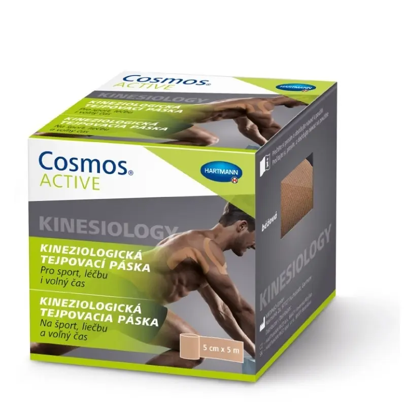 Cosmos Active kineziologická tejpovací páska béžová 5 cm x 5 m