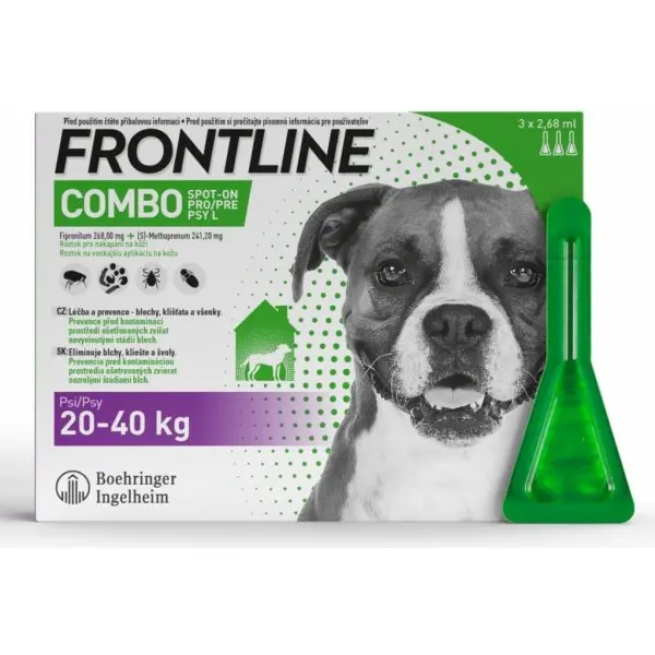 Frontline Combo Spot-on pro psy L 20-40 kg 3 x 2,68 ml