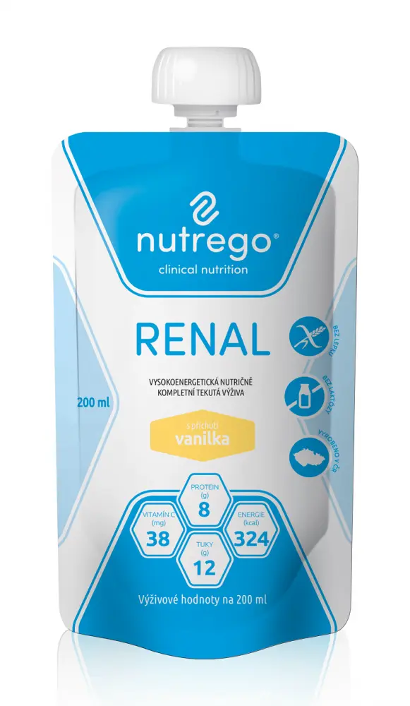 Nutrego Renal s príchutí vanilka por.sol. 12 x 200 ml