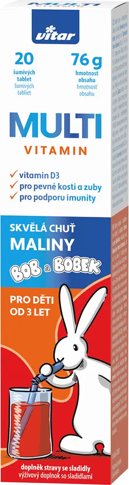 Vitar Kids Multivitamin 20 šumivých tablet | Alphega.cz