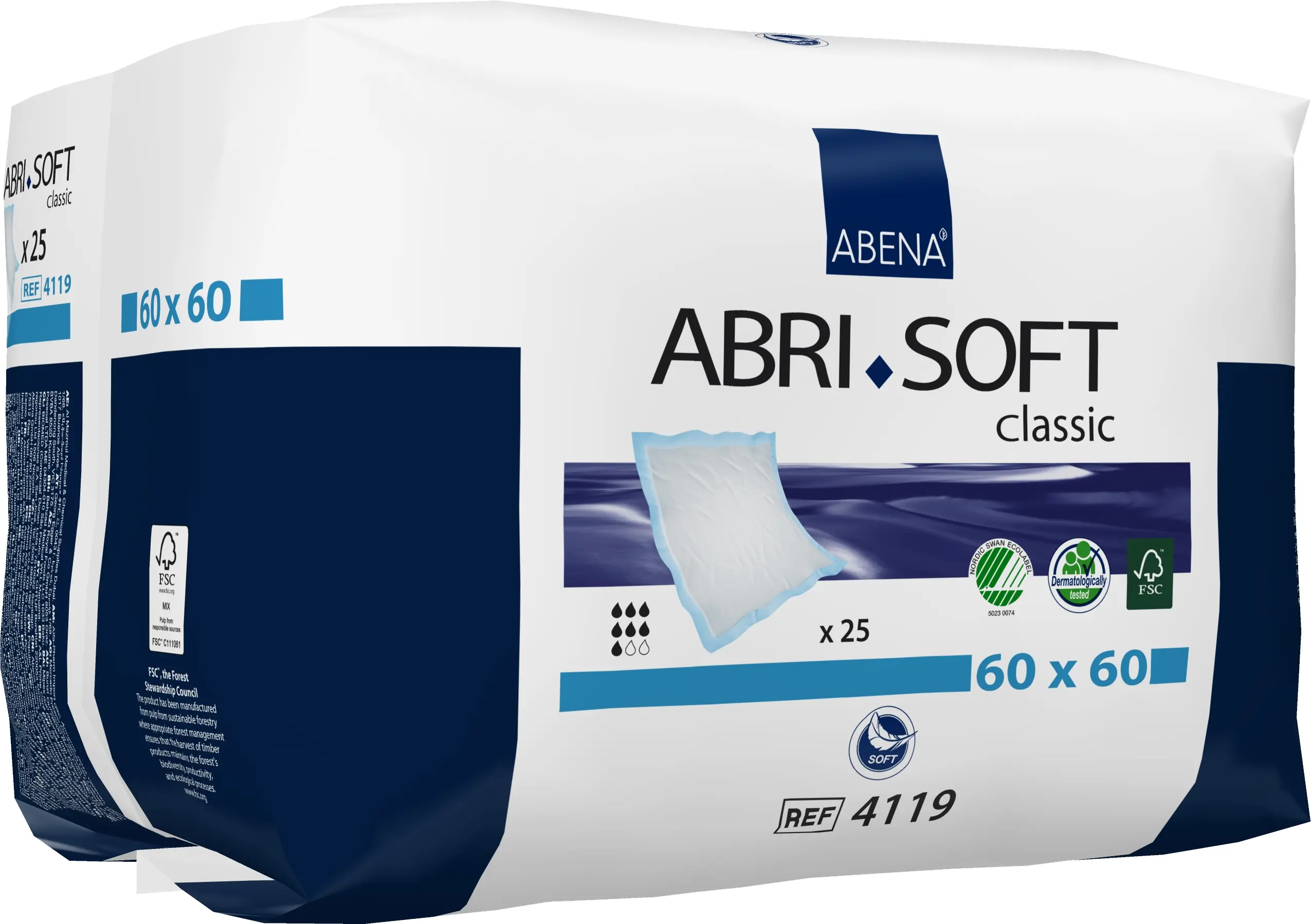 Abri Soft Classic Inkont.podložky 25ks 60x60