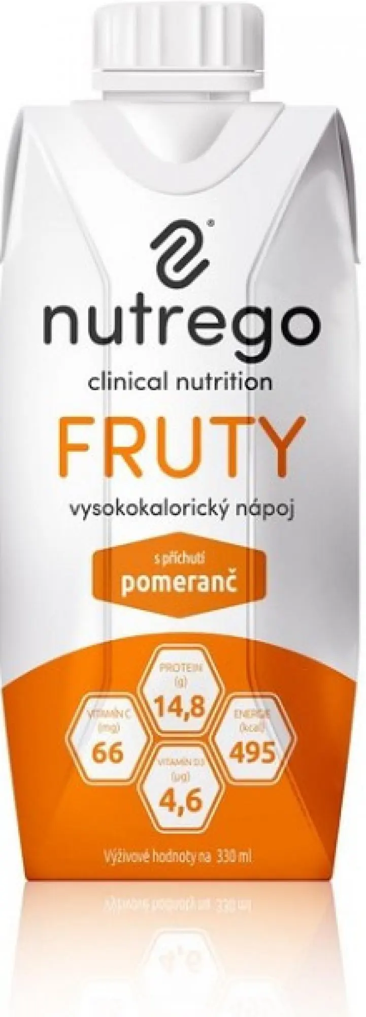 Nutrego Fruty s příchutí pomeranč por.sol.12 x 330 ml