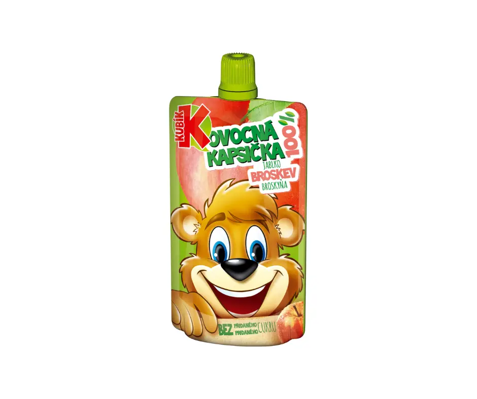 KUBÍK 100% ovoc.kapsička broskev mrkev jablko 100 g