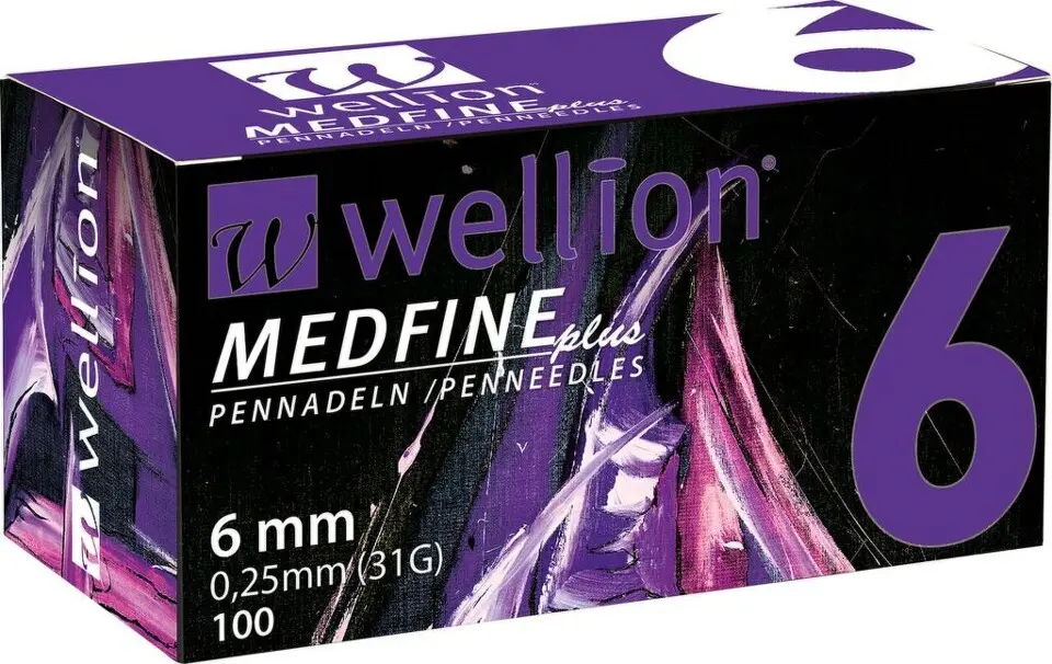 Wellion Medfine Plus jehly 31Gx6 mm 100 ks