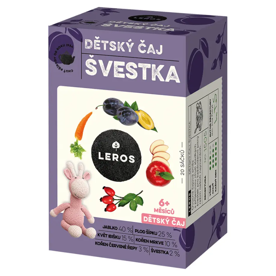 LEROS Dětský čaj Švestka 20x2g